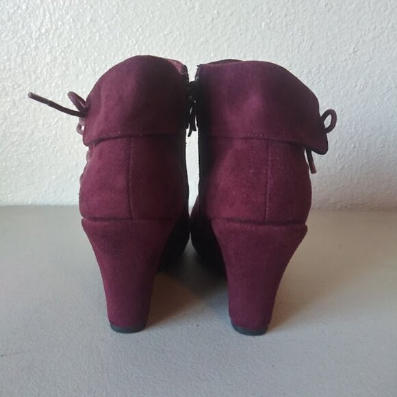Top Moda Odell women's size 6 Plum color ankle boots - Picture 3 of 13